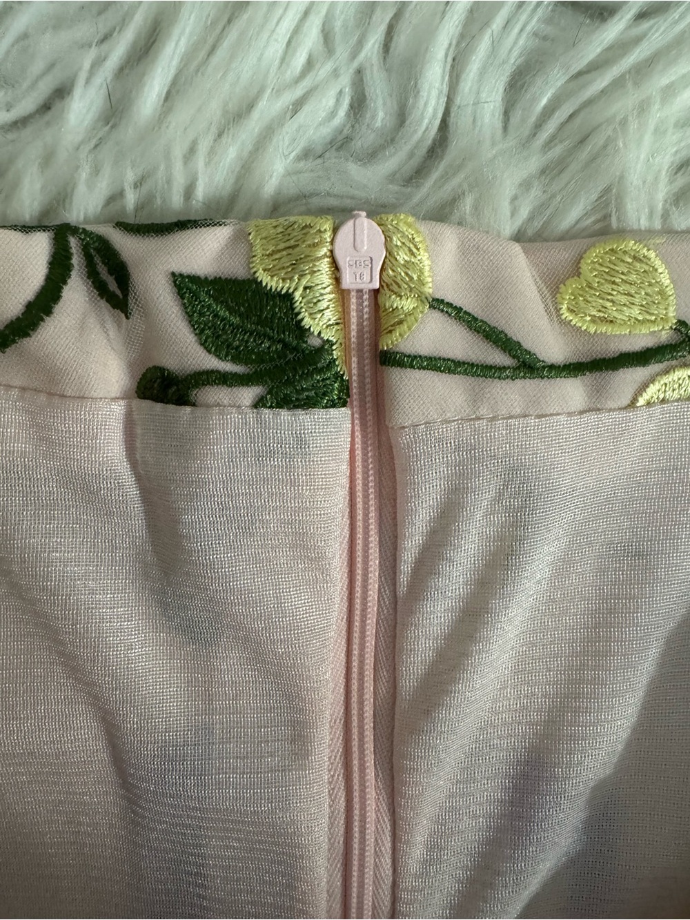 Handmade Floral Embroidered Mini Skirt in Multi - Picture 4 of 6